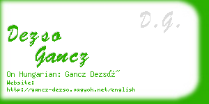 dezso gancz business card